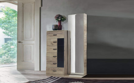 Συρταριέρα με Καθρέφτη Δαπέδου Troy 82233