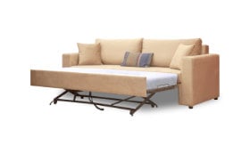 Εύχρηστος καναπές κρεβάτι σε ανάπτυξη του κρεβατιού.