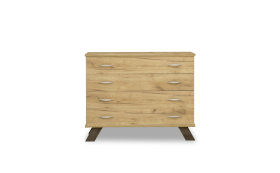 Ξύλινη συρταριέρα με επένδυση δρυς.