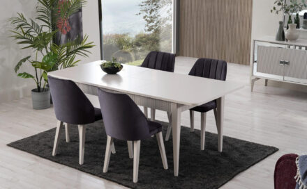 18180 1 440x272 - Τραπεζαρία Line Straight Off White με Επέκταση 84120