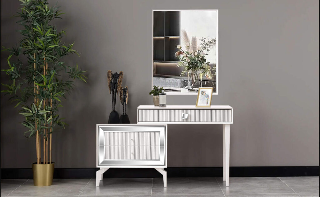 24217 4 1024x633 - Συρταριέρα Τουαλέτα με Καθρέφτη Line Off white 82317