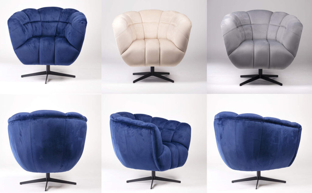 11830 2 1024x633 - Πολυθρόνα Περιστρεφόμενη Daisy 81216